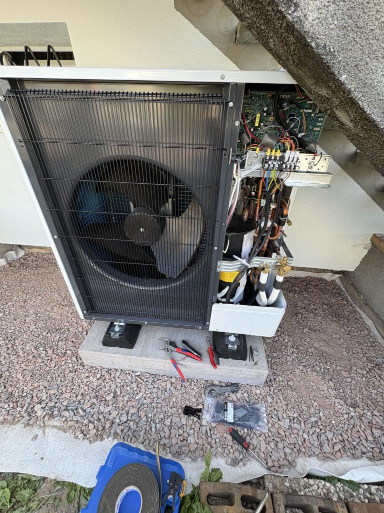 Installation d'une pompe à chaleur air‑eau