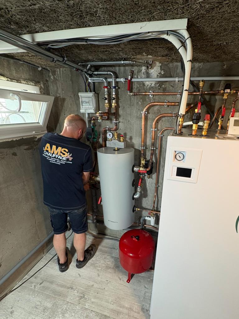 Installation d'une pompe à chaleur air‑eau